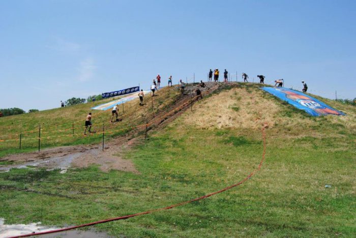 Participants Climbing Muddy Hill