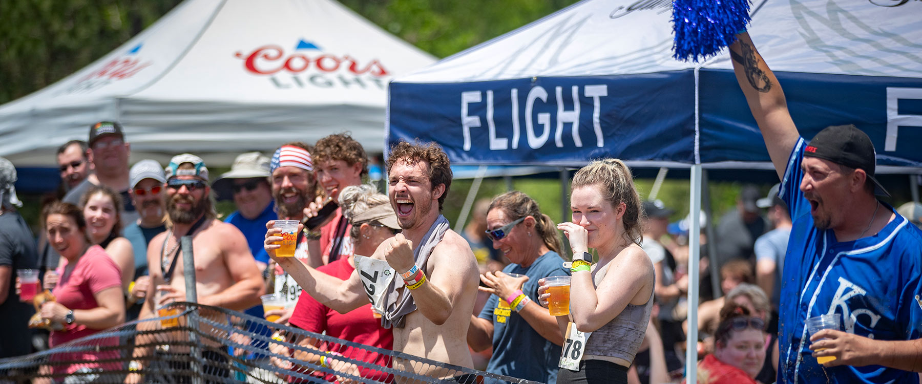 Crowd Cheering Runners